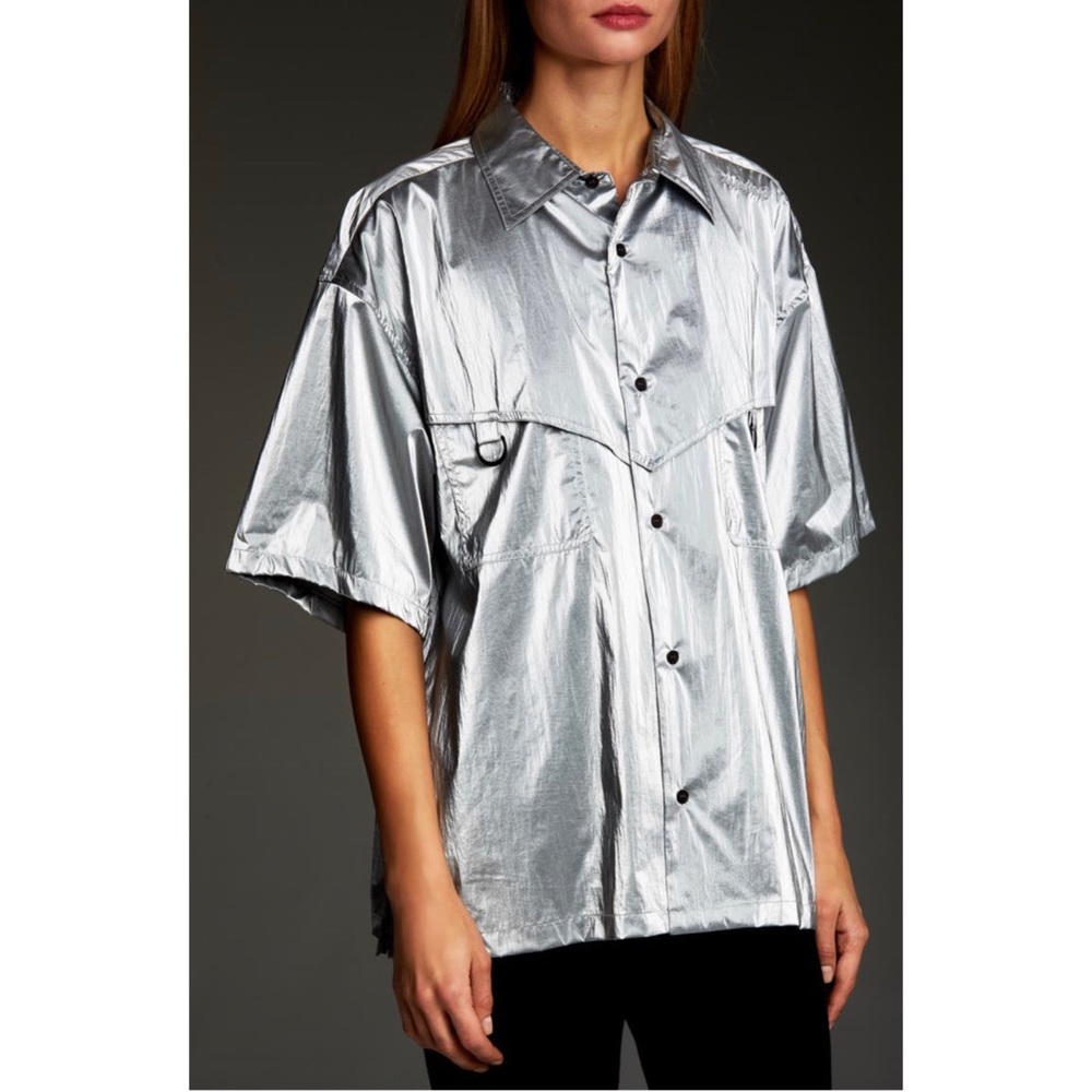 AMBUSH Silver Reflective Metallic Shirt Unisex